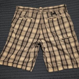 Oakley Plaid Cargo Shorts - Black and White - Men's 36